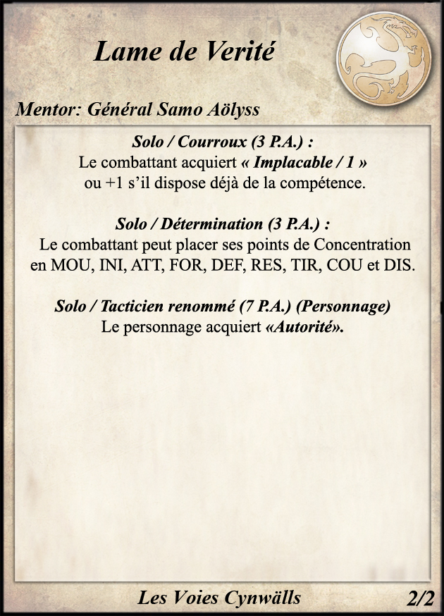Lame de Vérité
